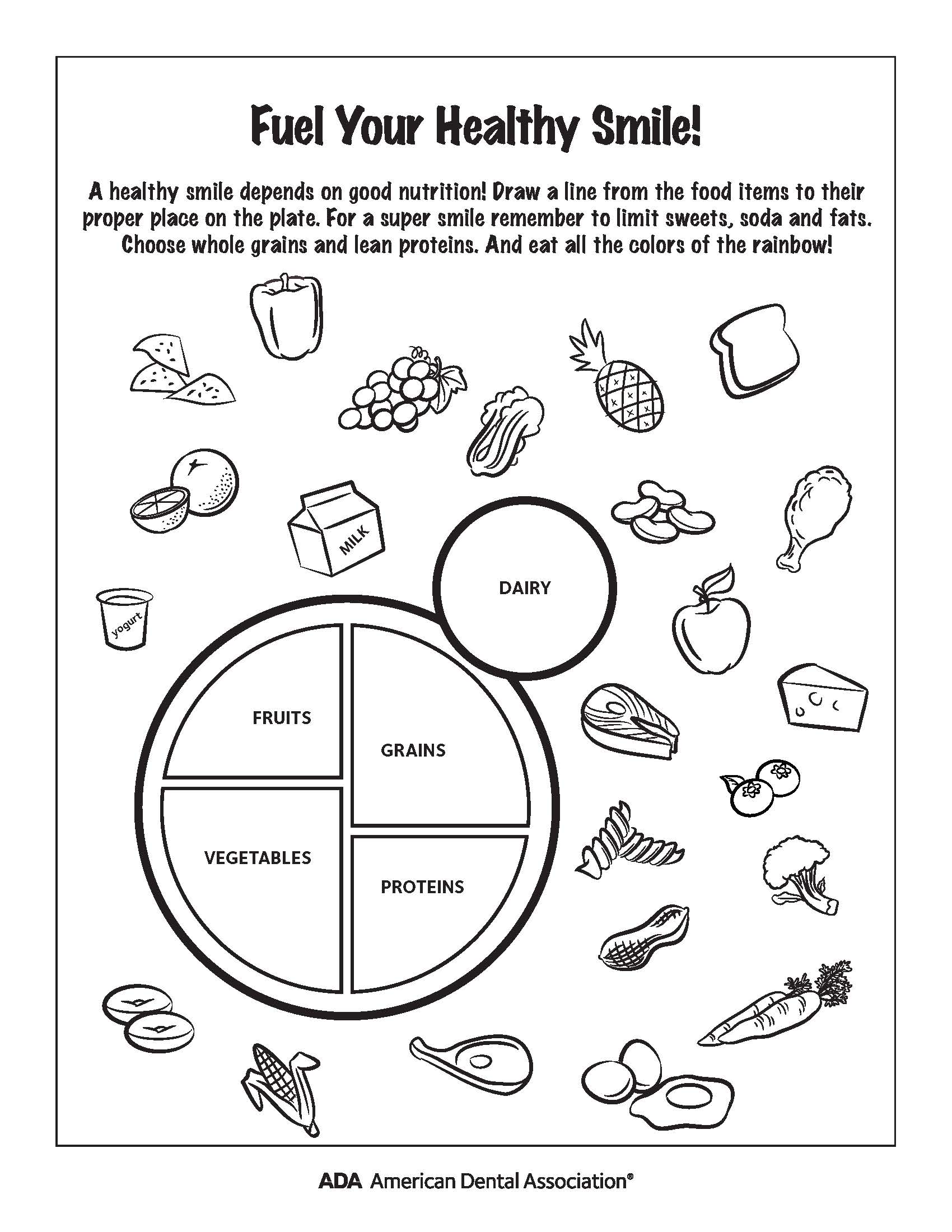 Western Dental Kids - Nutrition Activity Sheet