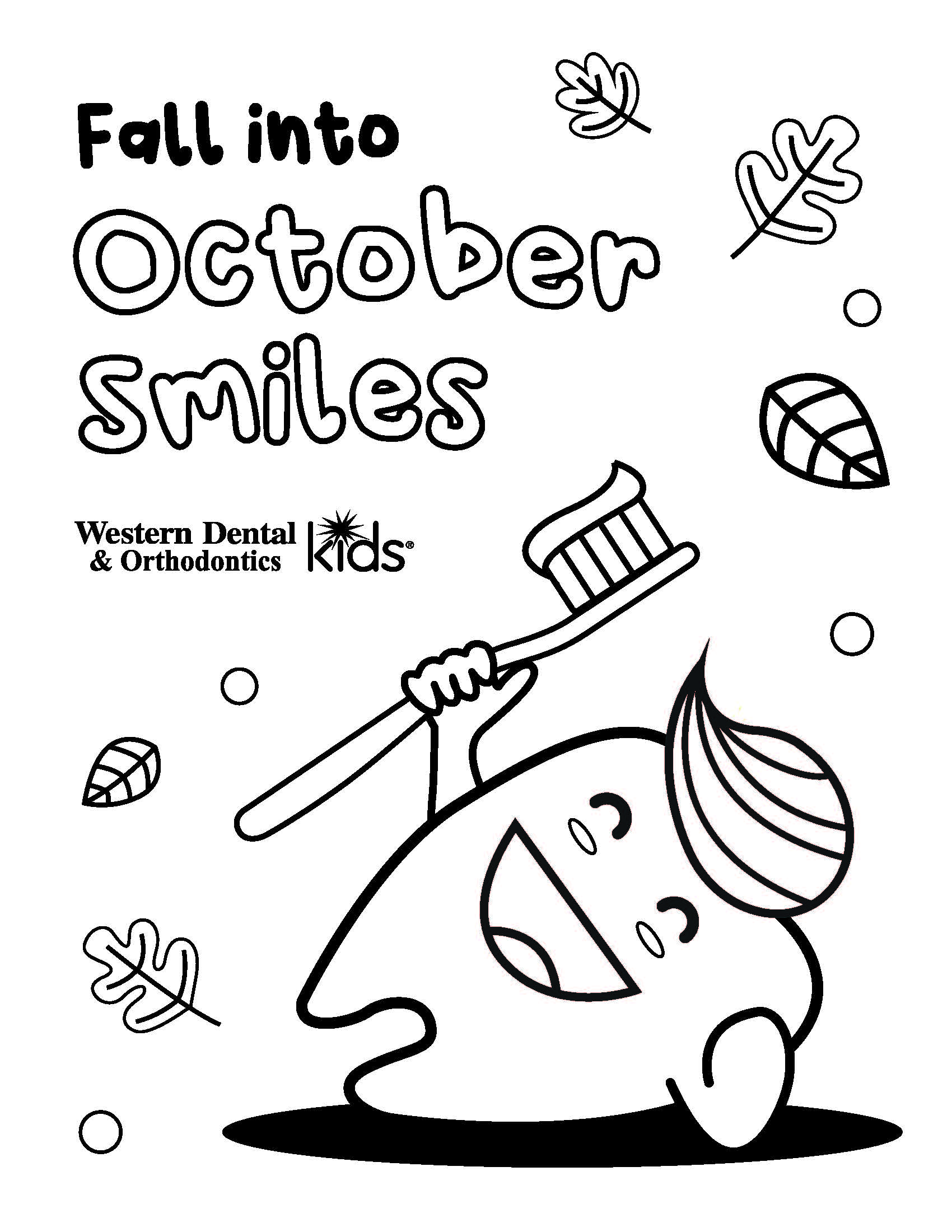 Western Dental Kid's Activity Sheet - Fall 2022